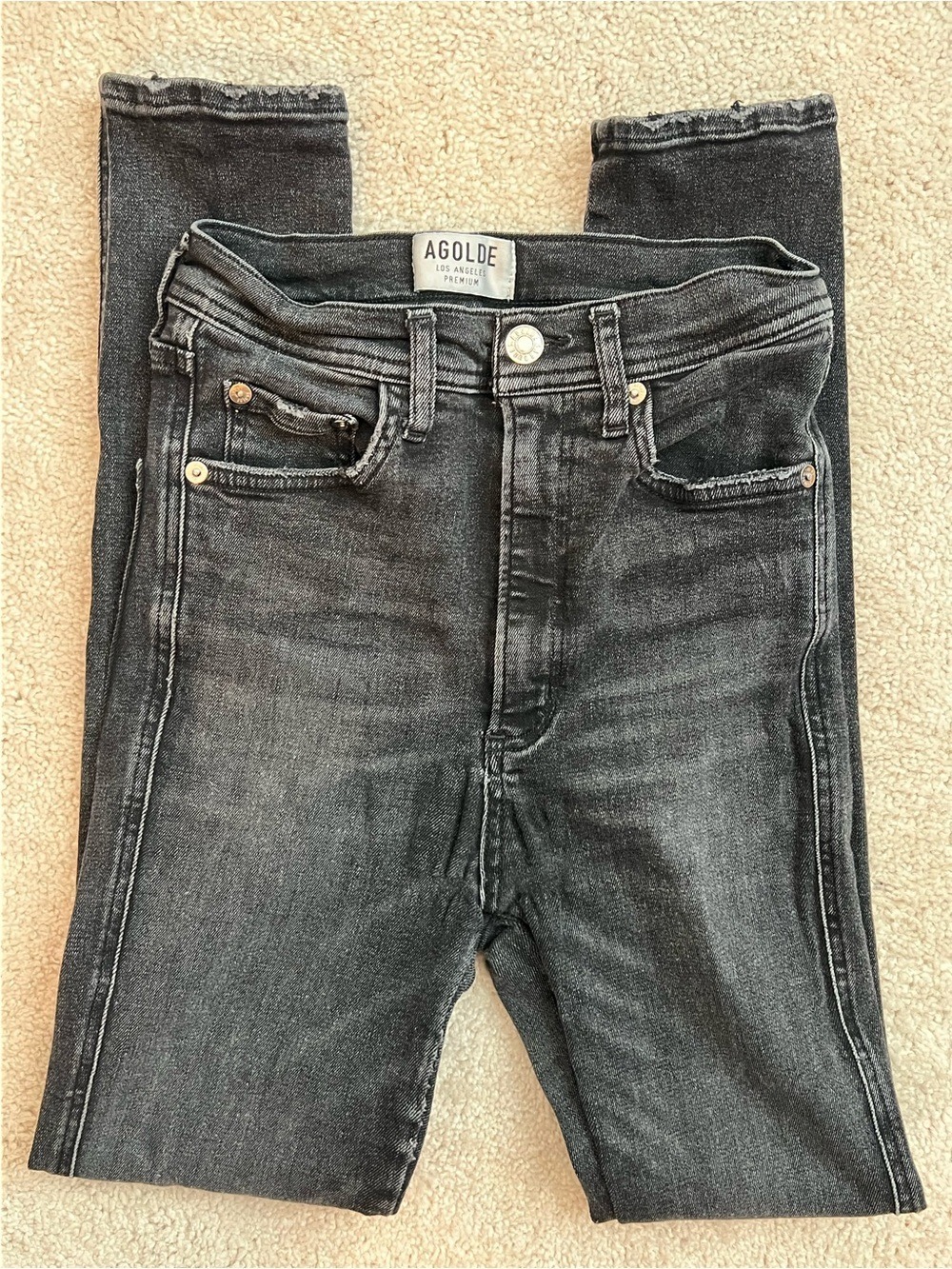 Agolde Women's Black Grey Skinny Jeans